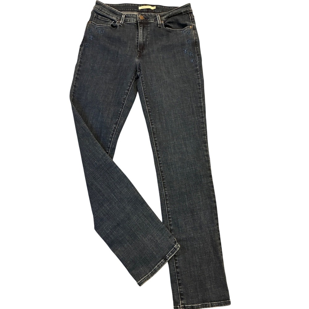 Levis 311 Shaping Skinny Jeans Dark Wash Floral Embroidered Mid Rise  30x30